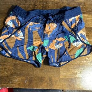 Patagonia Floral Print Hiking Shorts - Blue, Pink, Teal, and Orange